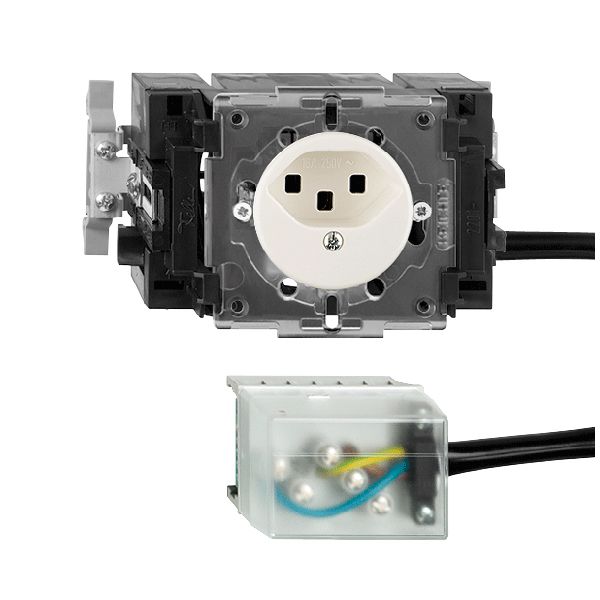 Prise INC FH T23 L2 blanc 53mm Snap pour câbl.plat powerbus