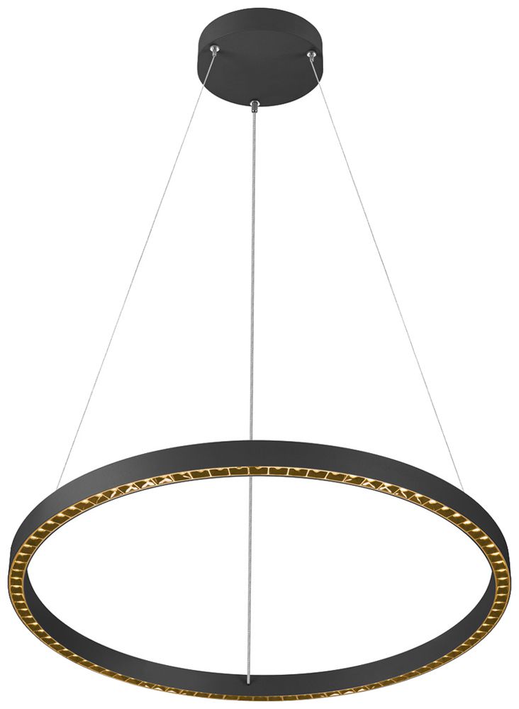 LED-Pendelleuchte SLV ONE CUBE 54W 4000lm 930 DALI direkt Ø805 schwarz