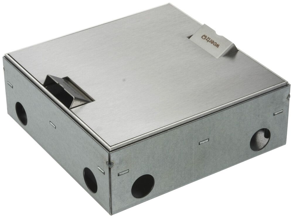 Bodendose Woertz WAK Cr 200×200×75mm Bodenhöhe 75…100mm sichtbar