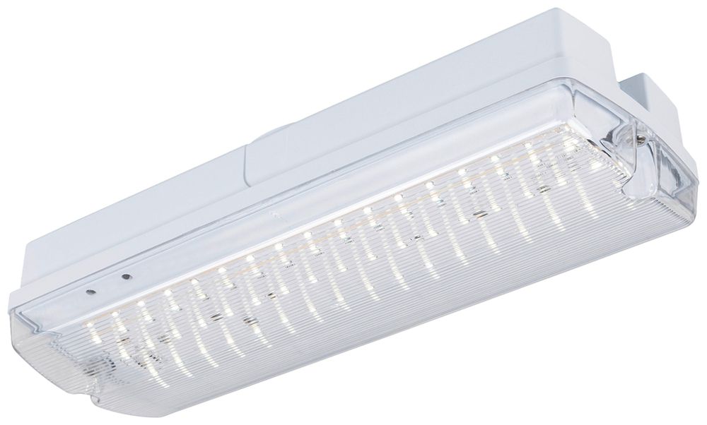 LED-Sicherheitsleuchte SLV P-LIGHT IP65 6W 90lm 6000K bat 3h ST 352×117mm weiss