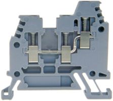 Durchgangs-Reihenklemme Woertz 1…2.5mm² 24A 800V Schraubanschluss 3×1 TH35 grau