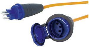 Câble de rallonge Steffen EPR-PUR 3×2.5mm² 5m T23/T23 pour l'industrie orange