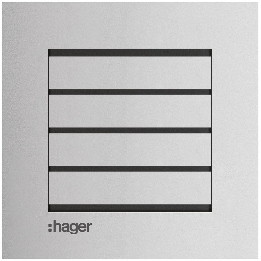 Audio-Modul Hager elcom.modesta 2-Draht für Türsprechanlage, Edelstahl