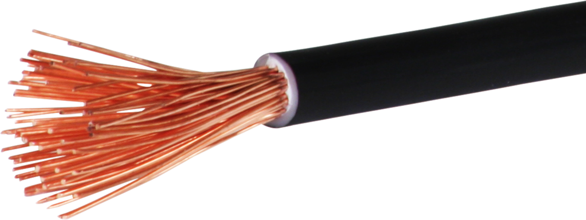 Toron T sans halogène 10mm² noir Eca, Rouleau à 100m