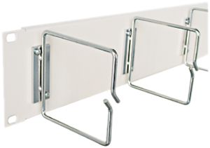 Panneau guide-câbles ELBRO 19", tôle d'acier, 2 UH, blanc