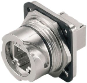 Flansch-Set Weidmüller V1 Bayonett Metall mit Einsatz RJ45 Kupplung
