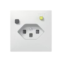 UP-FI-Steckdose SIDUS E T23 30mA, shutter, weiss glänzend