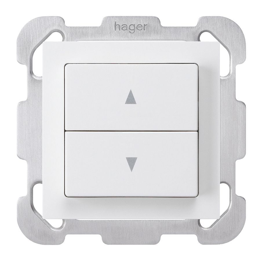 Pulsante per tapparelle INC kallysto con 2 tasti di comando bianco