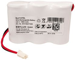 Akku ESYLUX für SLA FLP/GL NiCd, 3.6V/1800mAh, Kabel 230mm, 65×20×45mm