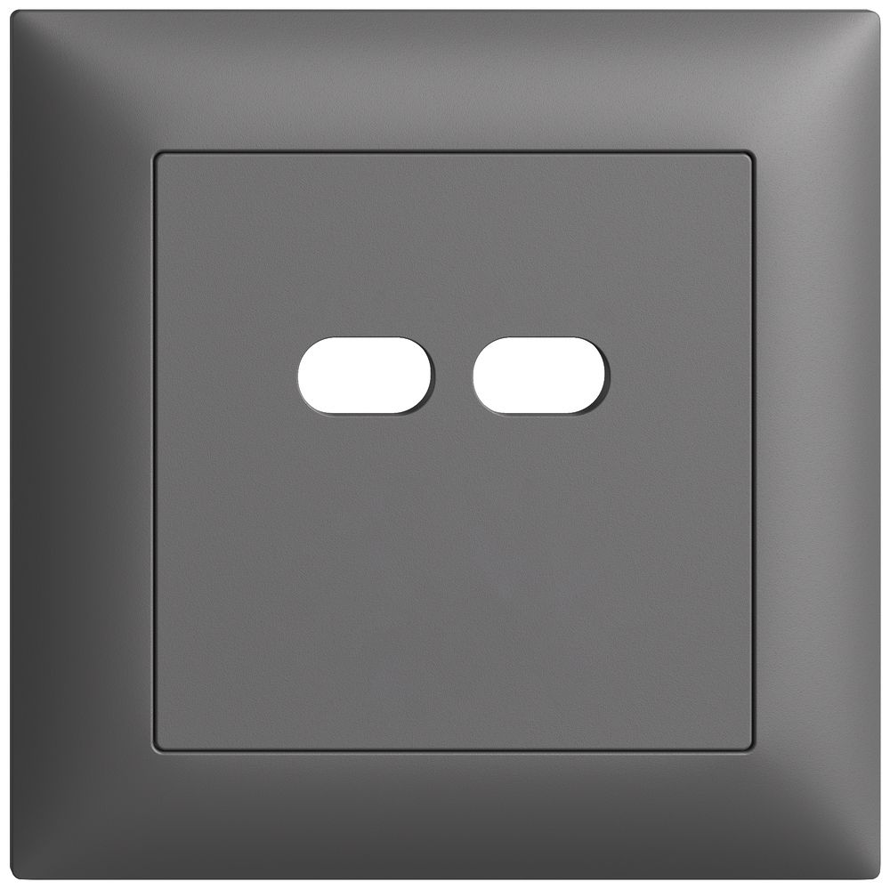 UP-Montageset Feller EDIZIOdue für Steckdose USB 18W 2×Typ C dunkelgrau