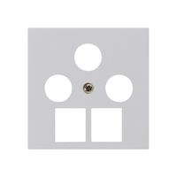 Placca frontale kallysto 3×coass./2×RJ45 grigio chiaro