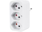 Mehrfachstecker Steffen 3×T13 10A 230V IP20 weiss