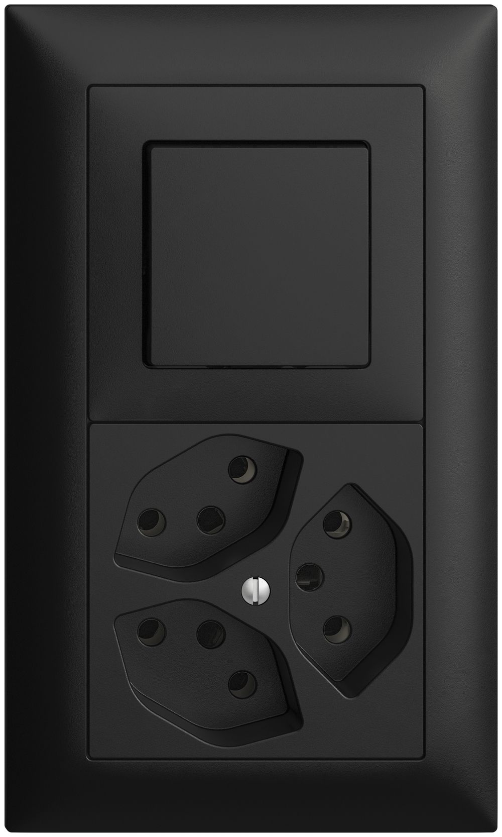 UP-Kombination EDIZIOdue 3/1P+3×T13 schwarz