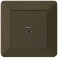 UP-USB-Ladesteckdose Hager kallysto.trend Typ C 65W 3250mA braun