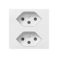 Steckdose Sidus E 2×T13 weiss
