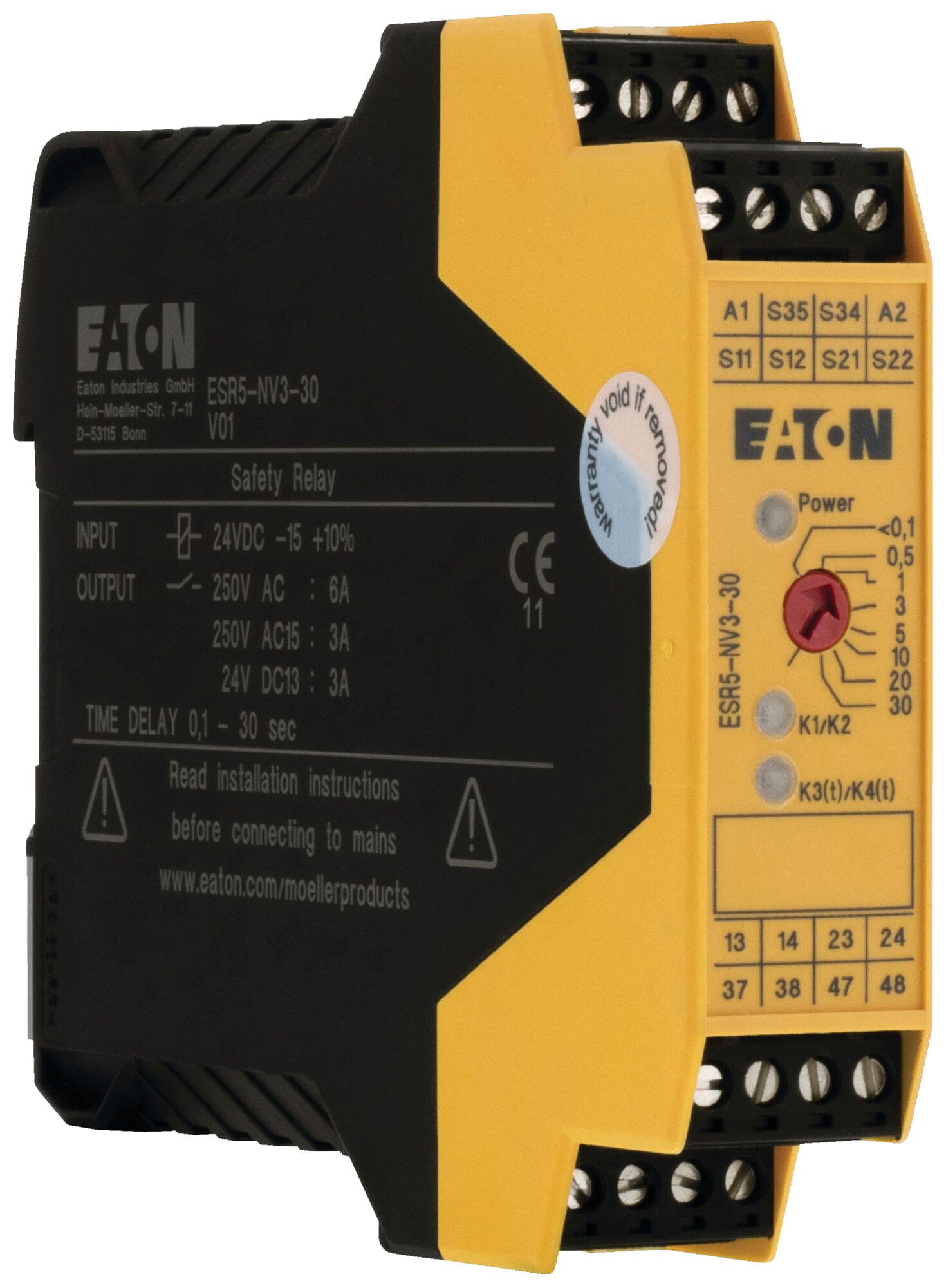 Relais de surveillance Eaton ESR5-NV3-30 24VDC 5A 22.5×99×114.5mm