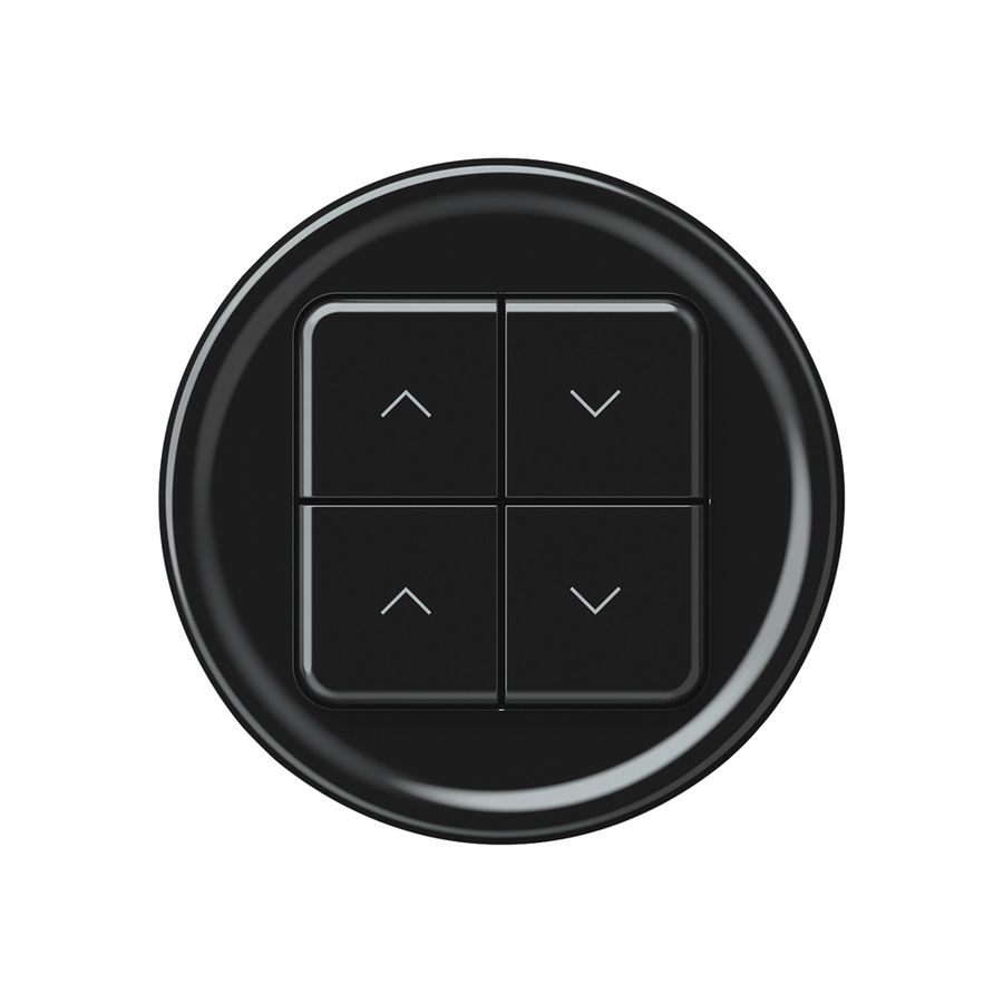 Frontset origin Schutzabdeckung für KNX-Storentaster 4× schwarz