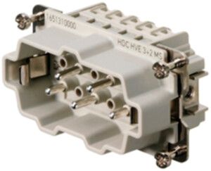 Inserto maschio Weidmüller HDC HVE 830V 20A 5L a vite grd.4