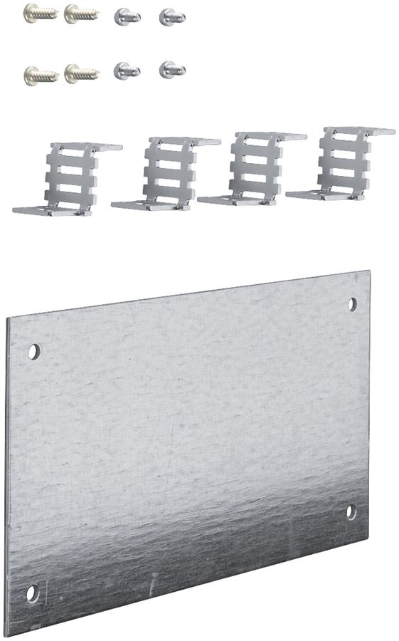Plaque de montage Hager 115×210mm poinçonnage acier