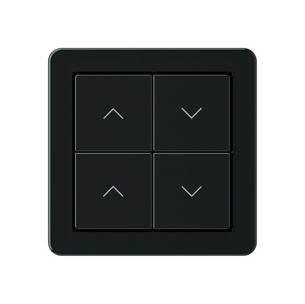 KNX-Storentaster Hager BA basico A 4-fach 58×58mm schwarz