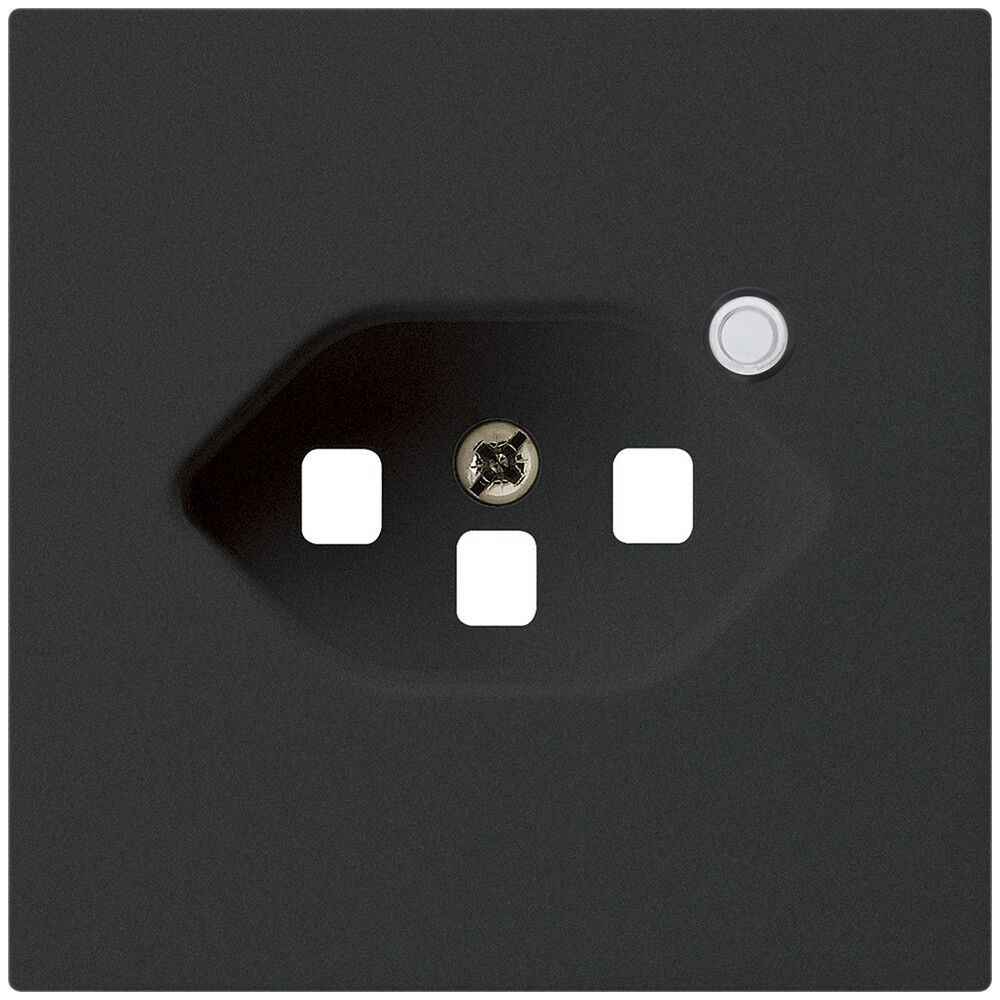Piastra frontale per presa Hager kallysto 1×T23 illuminato H nero