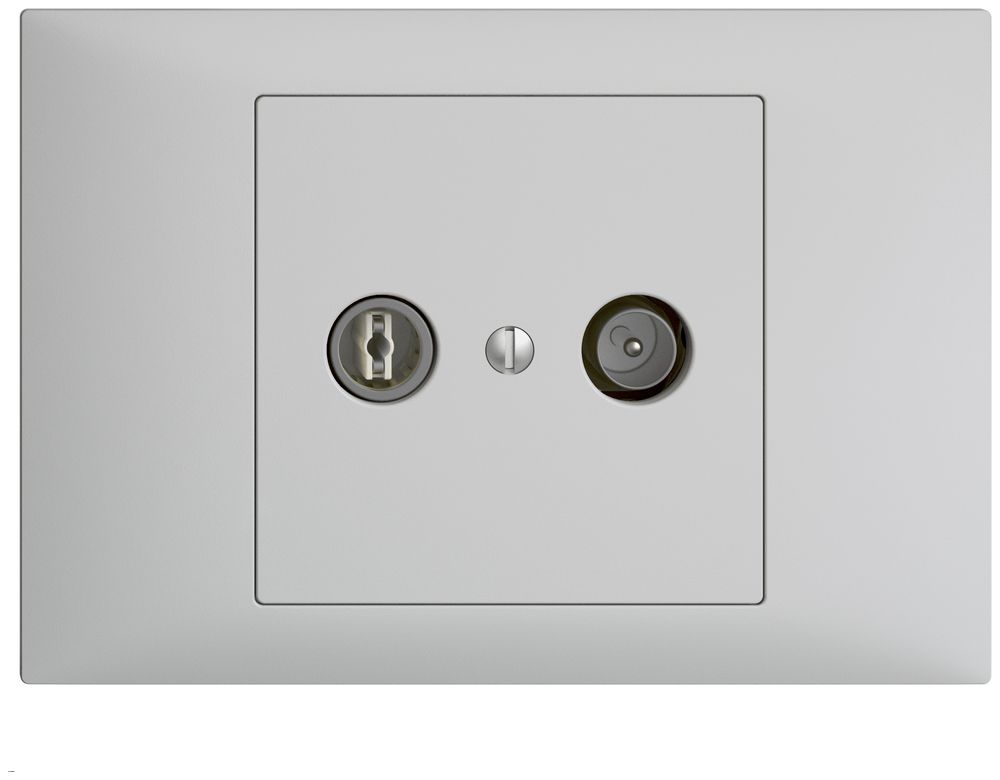 UP-TV-R-Dose EDIZIOdue 23dB hellgrau Breitbanddose 5…2000MHz, BKE