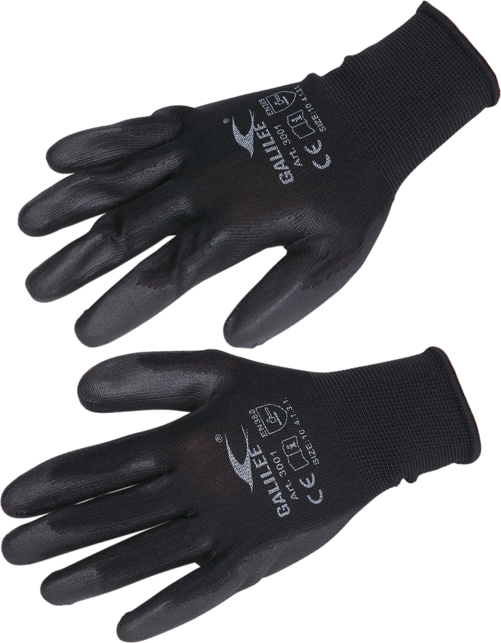 Arbeitshandschuhe schwarz, Grösse 8