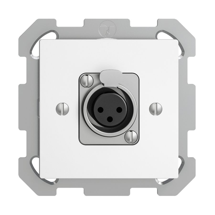 UP-Montageset EDIZIOdue XLR Dose weiss