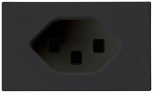 EB-Steckdose FLF Hager Typ 23 schwarz mit Steckklemmen