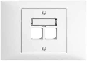 EB-Montageset S-One EDIZIOdue BKE für 2×RJ45 gerade, weiss