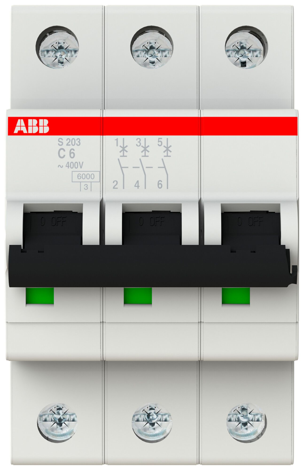 Disjoncteur ABB S203-C6 6A C 6kA