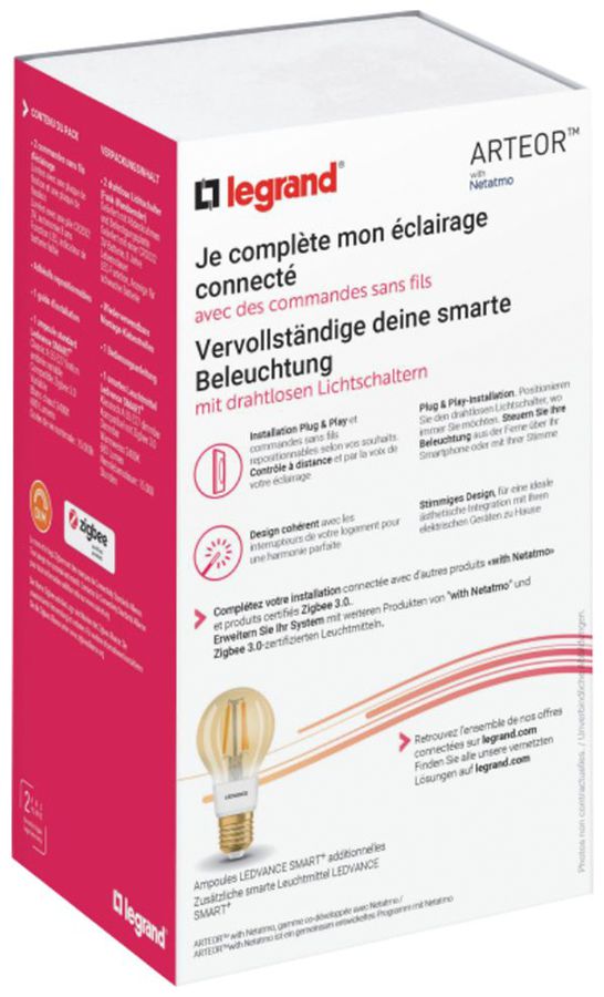 Kit di estensione Legrand Arteor with Netatmo 2×luce 2×3L×2.5mm² 1×LED E27