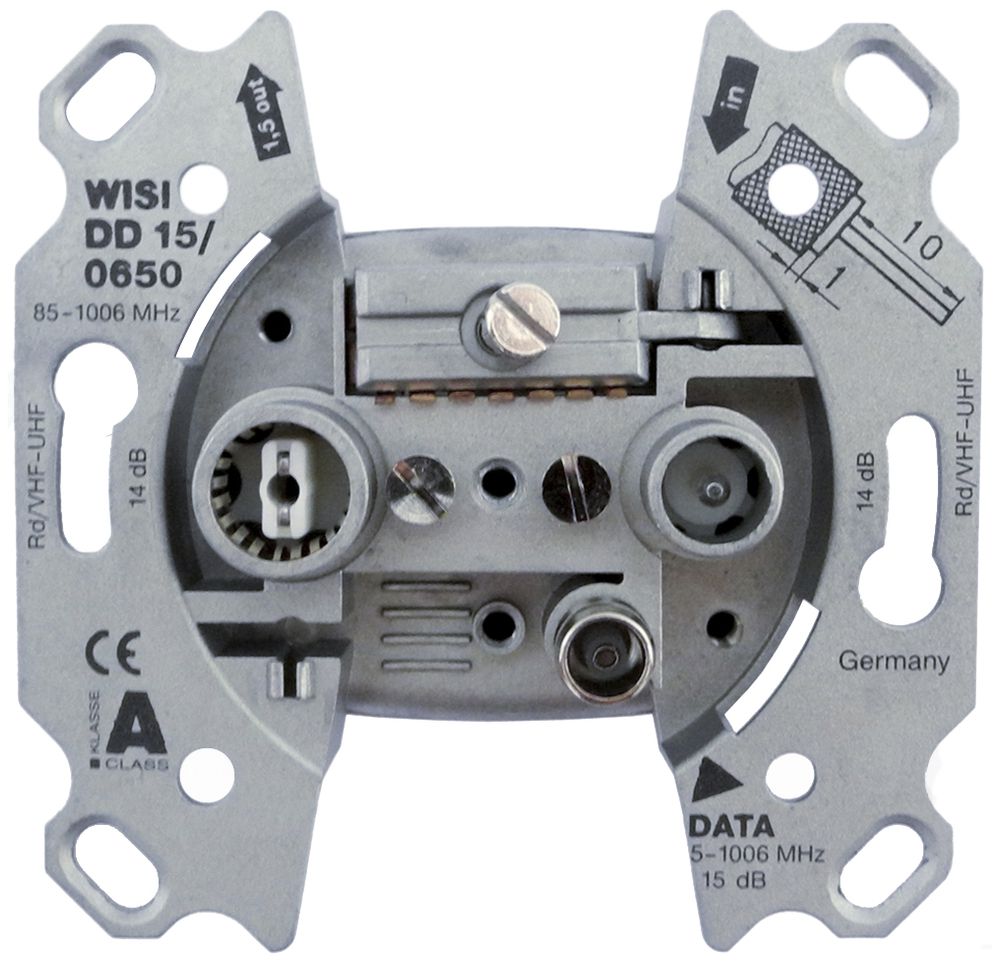 Datendose R/TV DD15 15dB 5…65MHz, ohne Kralle