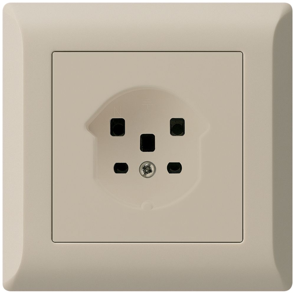 UP-Steckdose HA kallysto.line Typ 25 mit Steckklemmen beige