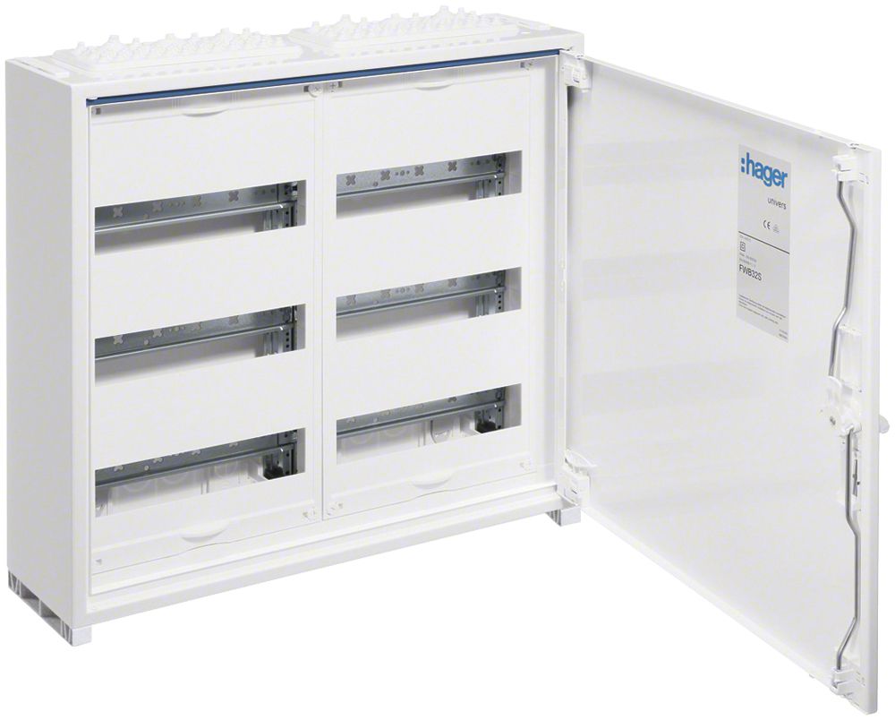 Distributore AP Hager univers 3 file 72UM porta IP44 550×500×160mm