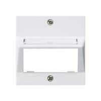 Frontplatte kallysto für Multimedia-Modul Schrägauslass Duroplast weiss