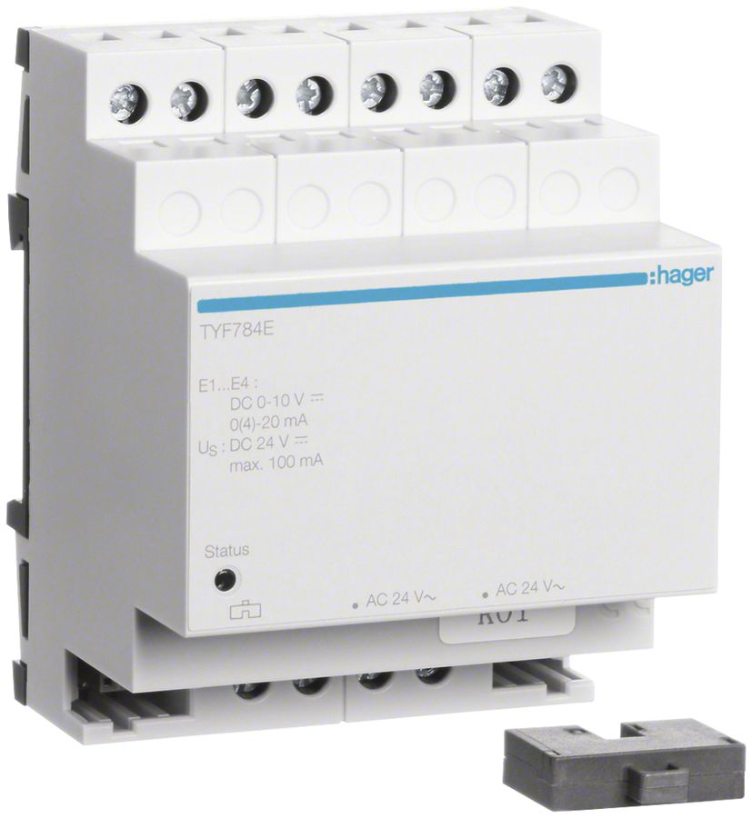 Modulo allargamento AMD Hager quadruplo per entrata analogica KNX