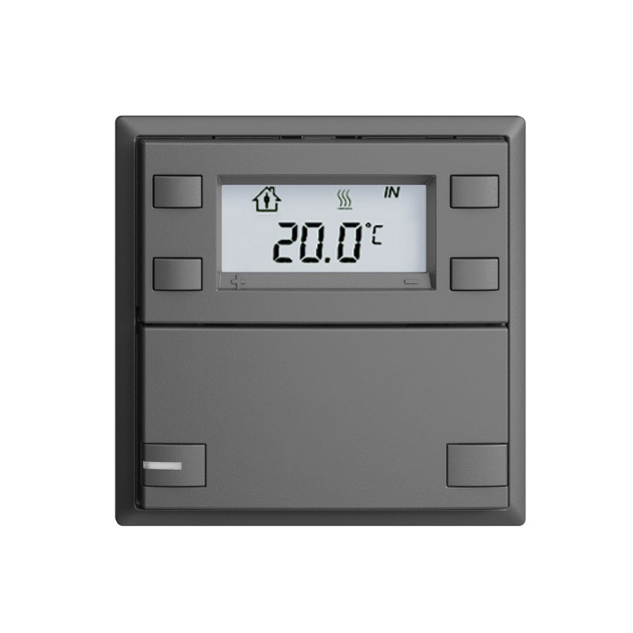 UP-RTH-Taster KNX 1-fach EDIZIOdue F dunkelgrau, mit LED RGB