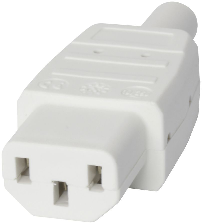 Presa d'apparecchi nero T113 C13 10A 250V 70°C bianco