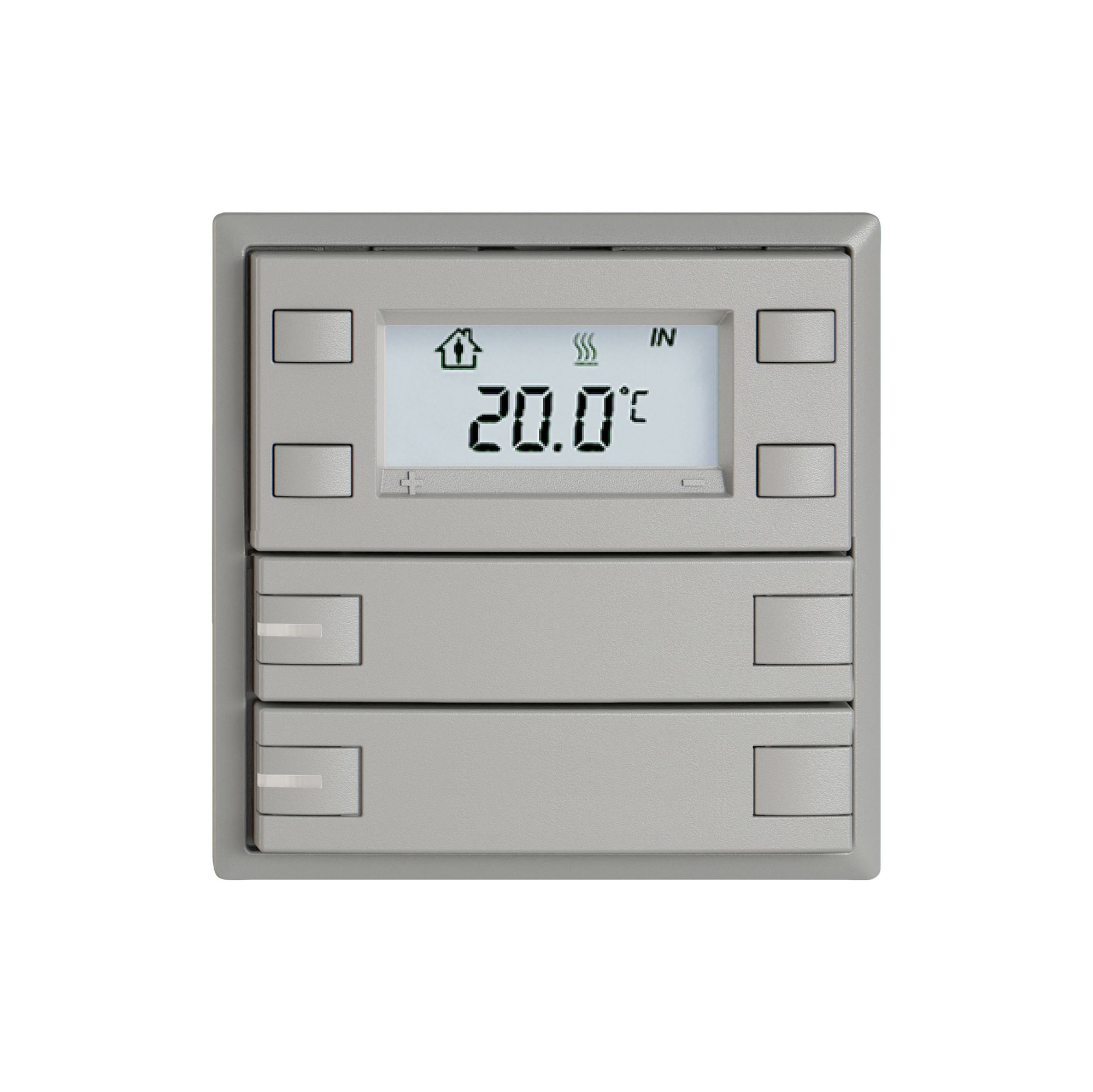 Poussoir RTH EDIZIO.liv SNAPFIX® a.RGB-LED 2×touches comm.2T grc