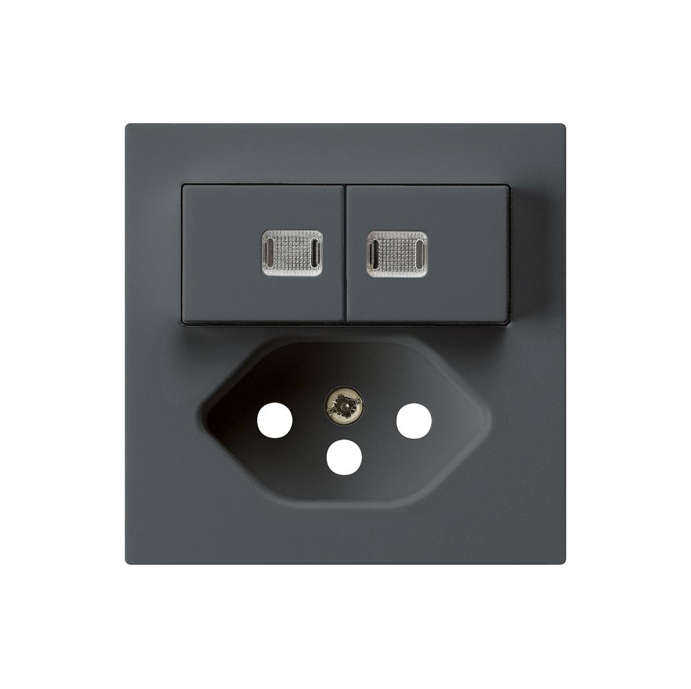 Frontset kallysto 60×60 anthrazit mit 2 Linsen für Kleinkombi S1/T13