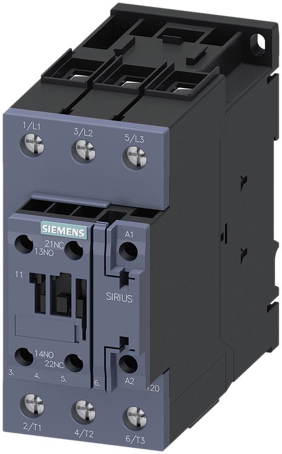 Contacteur de puissance Siemens SIRIUS 3RT2 S2 230VAC 3L 65A (+1F/1O) à vis