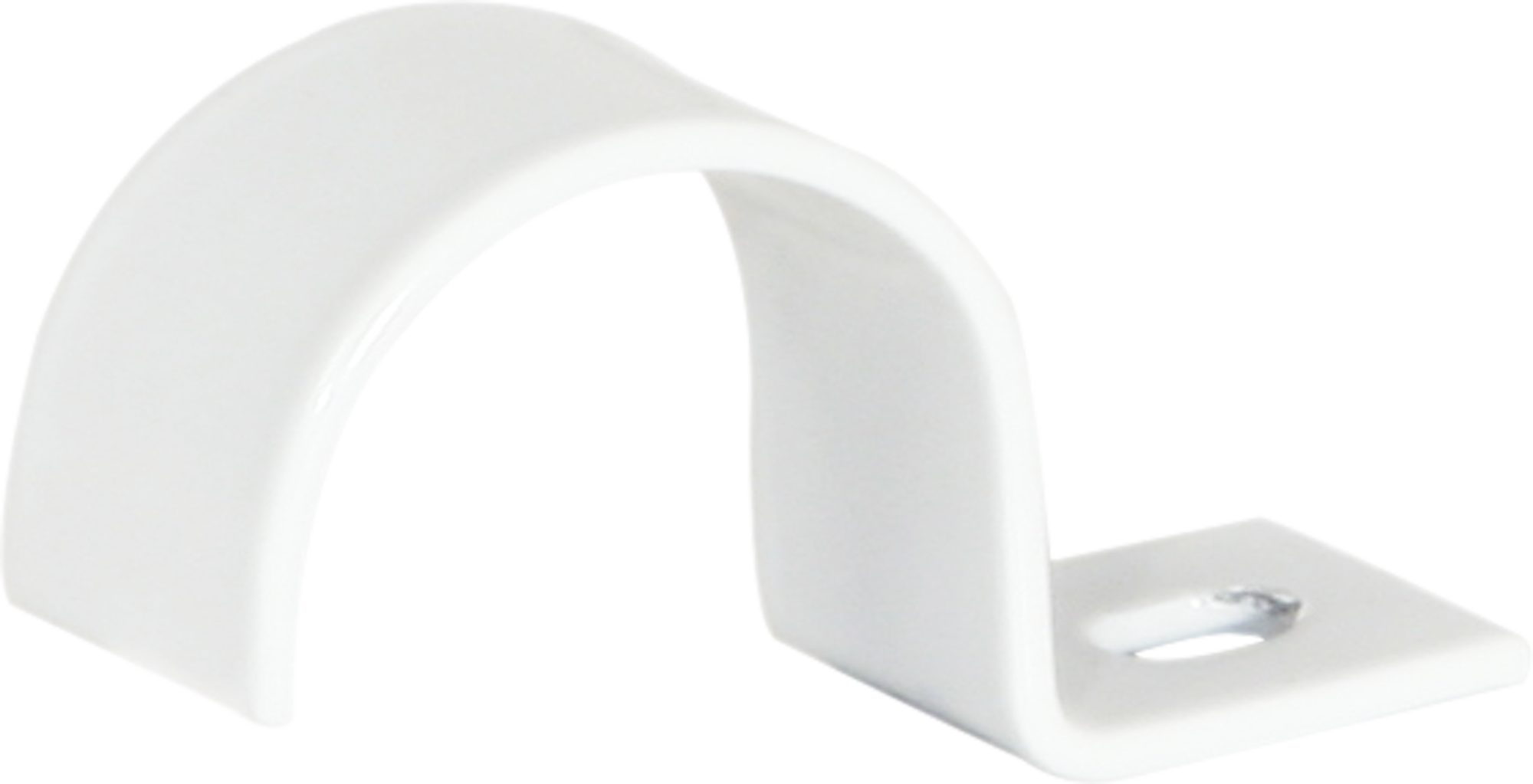 Bride Plica 1 vis M25 acier laqué gris clair