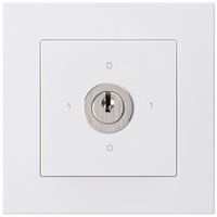 UP-Drehschalter kallysto.pro 0/1L weiss mit Schloss Kaba 8