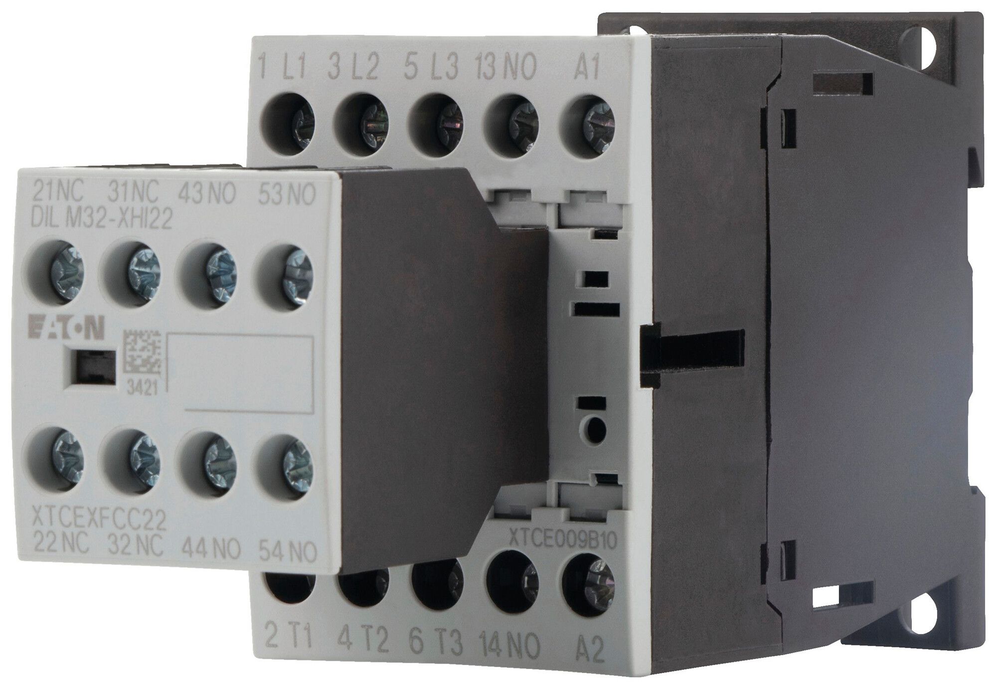 Contacteur de puissance Eaton DILM9-32 230V AC 3NO 22A 9A 4kW 6A 2.5kW 24…690V