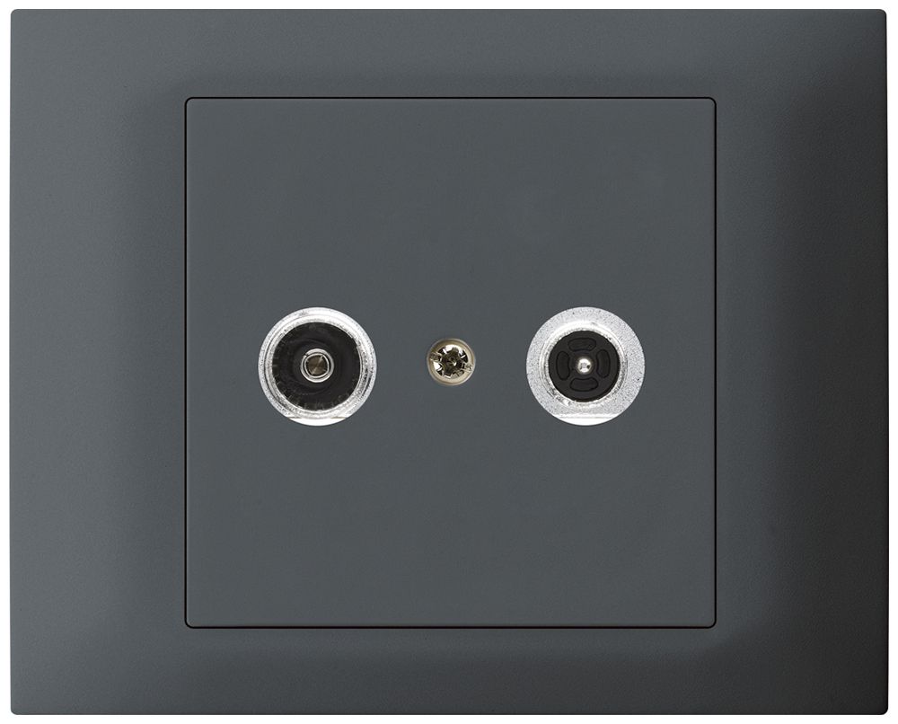 EB-Antennendose kallysto R-TV Bauart T, 19dB, 2GHz anthrazit