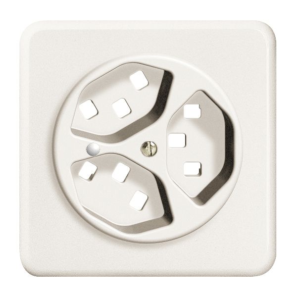 UP-Frontset FH 3×T23 weiss 86×86mm mit Linse