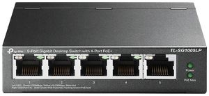 Switch TP-Link TL-SG1005LP 5×RJ45 GbE 4×PoE