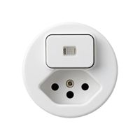 Einsatz zu UP-Leuchtkombination basico 3/1L +Typ 13 weiss mit Kinderschutz