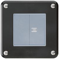 Interruttore INC robusto IP55 schema 3/contatto a pulsante 1×illuminato nero